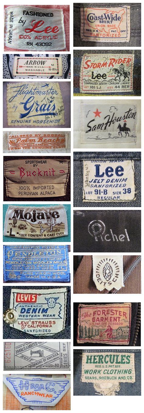 vintage clothing label database.